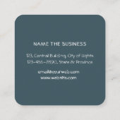 Aquamarin Beach Wasserfarbe Abstrakter Spritzer Ar Quadratische Visitenkarte (Rückseite)