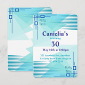 Aquamarin behalten einladung (Vorne/Hinten)