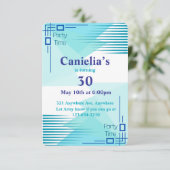 Aquamarin behalten einladung (Stehend Vorderseite)