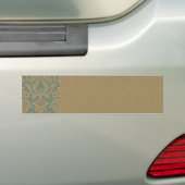 Aquamarin Beige Damask Autoaufkleber (Auf Auto)