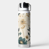 Aquamarin Beige Hübsche Flora Flasche (Hinten)