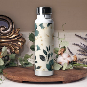 Aquamarin Beige Hübsche Flora Flasche