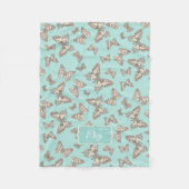 Aquamarin benannte Decke mit Schmetterlingsmuster (Vorderseite)