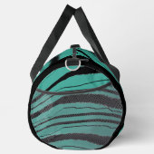Aquamarin + Black Animal Strip Sportym Travel Duffle Bag (Rechts)
