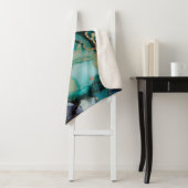 Aquamarin Black Gold Alcohol Ink Fluid Artabstract Sherpadecke (Beispiel)