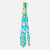 Aquamarin, blau, Abstrakt Krawatte (Vorderseite)