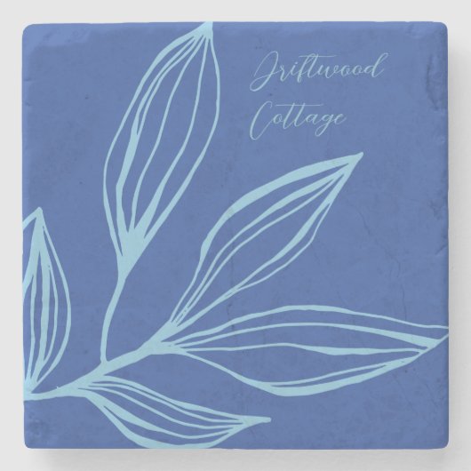 Aquamarin & blau Abstrakter Untersetzer (Vorderseite)