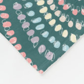 aquamarin-blau-gelb-rosa Herzrasen Fleecedecke (Ecke)