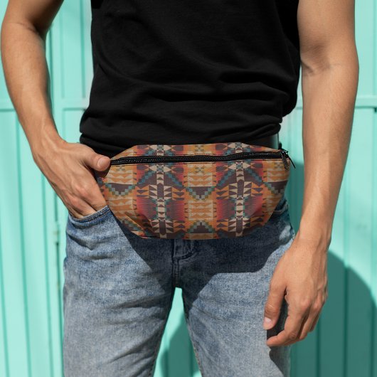 Aquamarin Blau grün Orange Rote Taupe Beige Tribal Bauchtasche