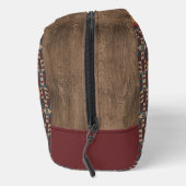 Aquamarin Blau grün Orange Rote Taupe Beige Tribal Waschbeutel (Rechts)