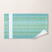 Aquamarin, blau, grün und weiß Streifen Badhandtuch Set (Handtuch)