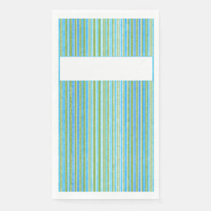 Aquamarin, blau, grün und weiß Streifen Serviette