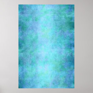 Aquamarin Blau, Lila, Aqua und Violett Poster