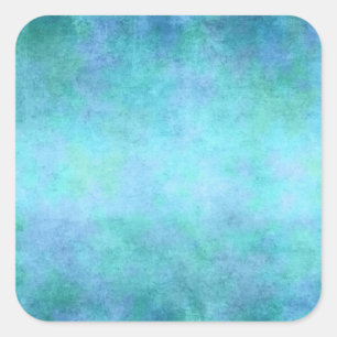 Aquamarin Blau, Lila, Aqua und Violett Quadratischer Aufkleber