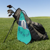Aquamarin & blau - Live-Preisgestaltung Golfhandtuch (Gras)