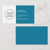 Aquamarin-blau-modern minimalistisch jede Farbe Visitenkarte (Vorne/Hinten)