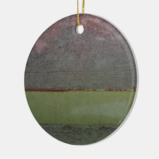 Aquamarin Blau rosa grün rostgrün Keramikornament (Links)