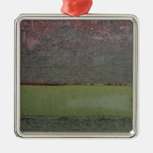 Aquamarin Blau rosa grün rostgrün Silbernes Ornament (Vorne)