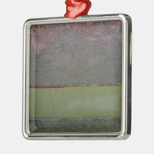 Aquamarin Blau rosa grün rostgrün Silbernes Ornament (Links)