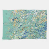 Aquamarin Blau Türkis Grün Chic Einzigartiges Must Geschirrtuch (Horizontal)