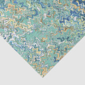 Aquamarin Blau Türkis Grün Chic Einzigartiges Must Seidenpapier (Ausschnitt)