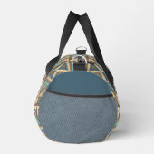 Aquamarin Blau Türkis Orange Brown Tribal Art Duffle Bag (Rechts)