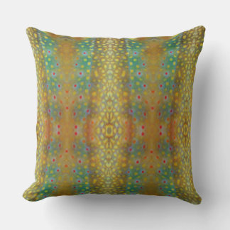 Aquamarin Blau und braun: Bachforelle Kissen