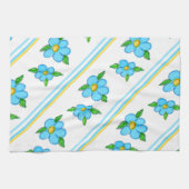 Aquamarin Blau und Gelb Küchentuch (Horizontal)