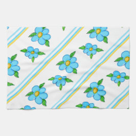 Aquamarin Blau und Gelb Küchentuch