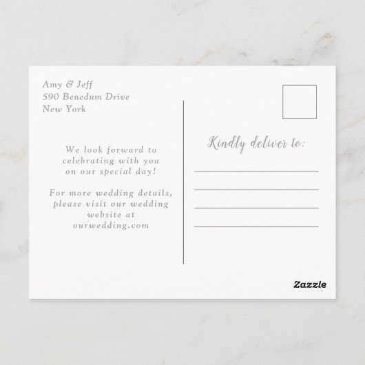 Aquamarin-Blau- und Silber-Agate-Marmor Save the D Postkarte (Rückseite)