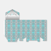 Aquamarin Blau- und Silberhochzeit Geschenkschachtel (Ungefaltet)