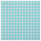 Aquamarin Blau und Weiß Kariert Stoff (Muster)