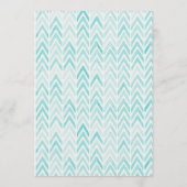 Aquamarin / Blau Wasserfarbe Zickzack Muster Gebur (Rückseite)