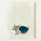 aquamarin-blaubeige Blumenhochzeit Planer (Rückseite)