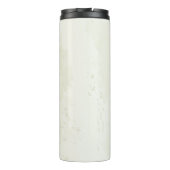 aquamarin-blaubeige Blumenhochzeit Thermosbecher (Rückseite)