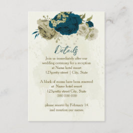 aquamarin-blaubeige-Hochzeitsdetails Begleitkarte