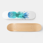Aquamarin-Blaue Ananas Skateboard (Horizontal)