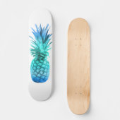 Aquamarin-Blaue Ananas Skateboard (Vorderseite)