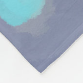 Aquamarin blaue Monogramm-Wildblumen in Aquarellfa Fleecedecke (Ecke)