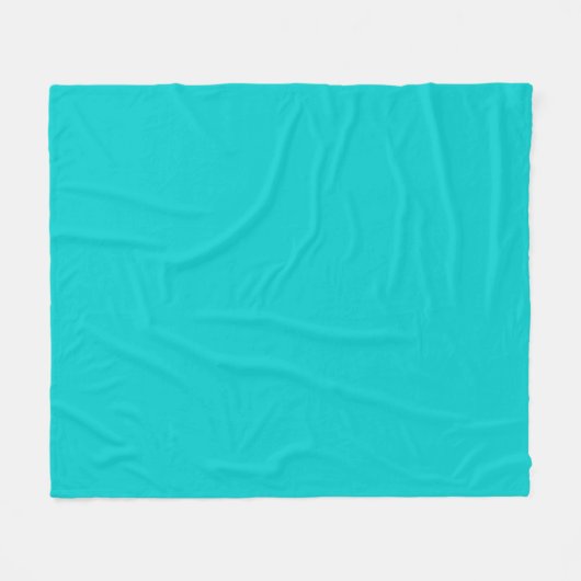Aquamarin blaue schlichte Decke in fester Farbe (Vorderseite (Horizontal))