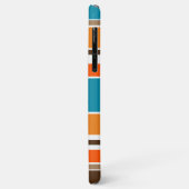 Aquamarin Blauer Orangenschwarz Gelbe Streifen Case-Mate iPhone Hülle (Hinten/Links)