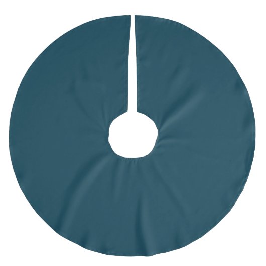 Aquamarin blaues Aqua Polyester Weihnachtsbaumdecke (Vorderseite)