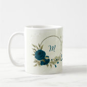 aquamarin-blaues Beige Kaffeetasse (Links)