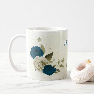 aquamarin-blaues Beige Kaffeetasse