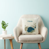 aquamarin-blaues Beige Kissen (Stuhl )