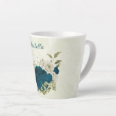 aquamarin-blaues Beige Milchtasse (Rechte Ecke)