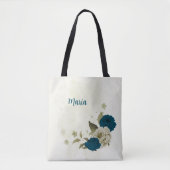 aquamarin-blaues Beige Tasche (Vorderseite)