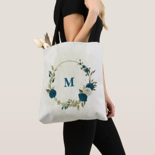 aquamarin-blaues Beige Tasche