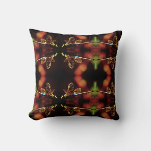 aquamarin-blaues Libelle-Muster Kissen