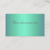 Aquamarin Blaues Lila Karussell Painted Horses Visitenkarte (Rückseite)